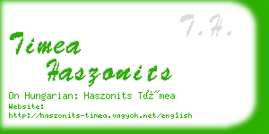 timea haszonits business card